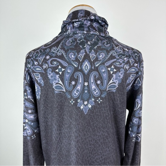 Soft Surroundings Blue Printed Turtleneck Medium - Picture 12 of 15